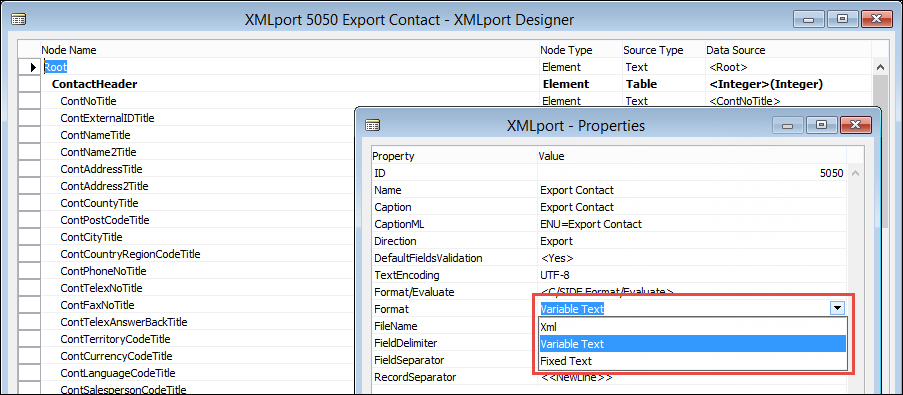 Standard application interfaces