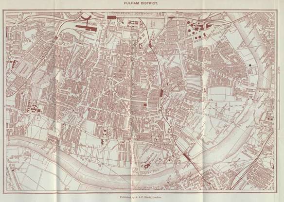 FULHAM DISTRICT. Published by A. & C. Black, London.