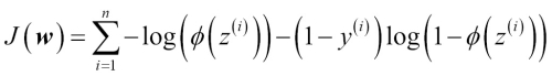 Learning the weights of the logistic cost function