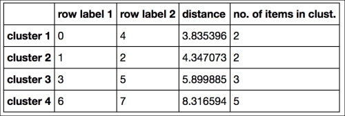 Performing hierarchical clustering on a distance matrix