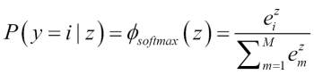 Estimating probabilities in multi-class classification via the softmax function