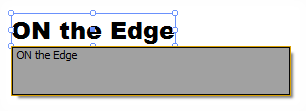 As you enter text in the lower box, it appears displayed on the stage in the upper box. The box with the blue border is the text box, which remains on stage when you’re done typing. The lower box (sometimes called an IME for input method editor) disappears when you’re through entering text.