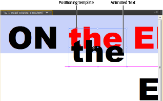 When you animate words and letters, it can be tough to get the spacing exactly right. If you create a positioning template, using a single text box, you can use it as a guide for placing words and letters in their final positions.