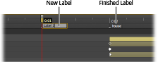 Use Timeline labels to mark the important points in your Timeline. As you’ll see on page 107, you can also use labels in JavaScript when you want to jump to a point in the Timeline or to trigger an event.