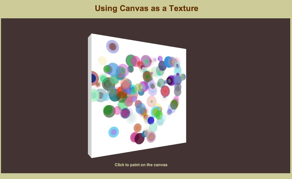 Using the 2D Canvas API to draw a dynamic texture