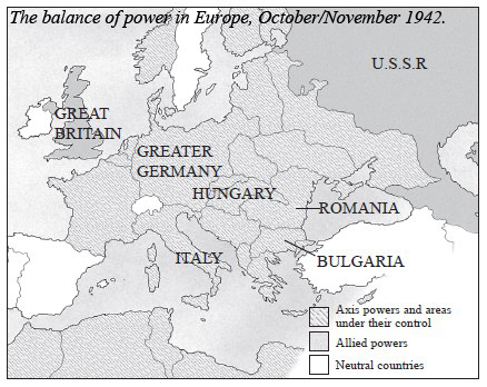 The balance of power in Europe, October/November 1942