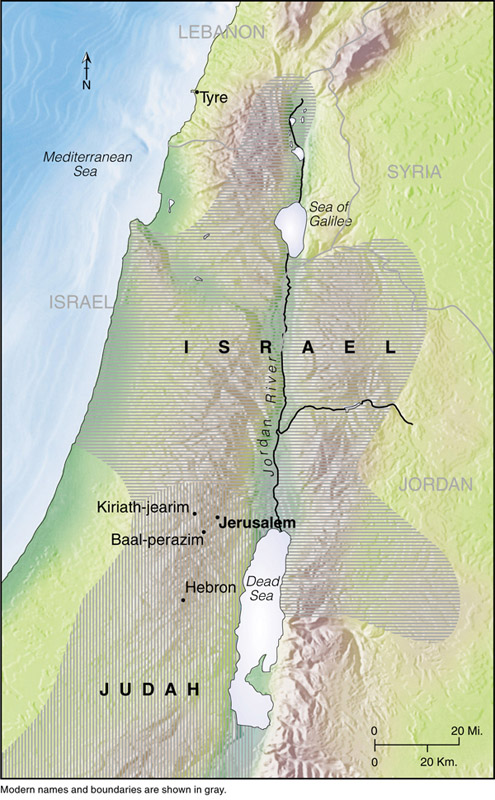 Key Places in 1 Chronicles