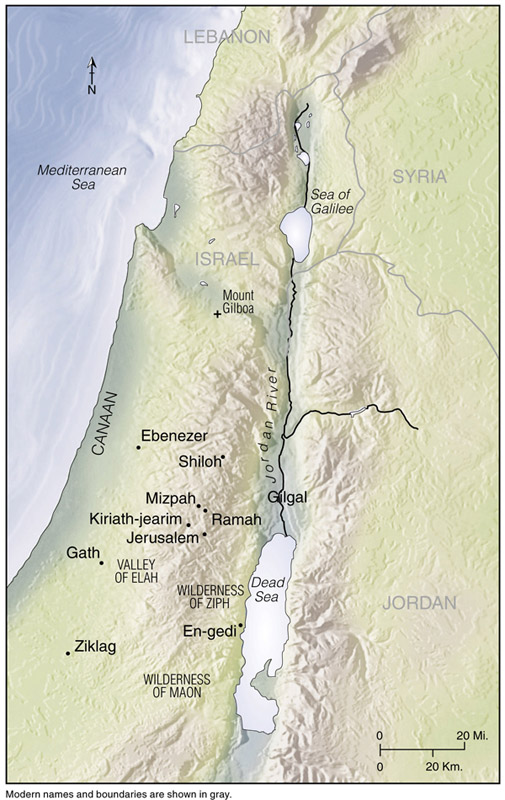 Key Places in 1 Samuel