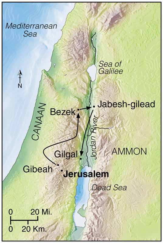 Saul Defeats the Ammonites