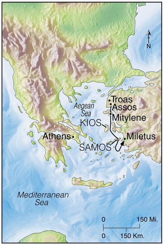 Paul Travels from Troas to Miletus