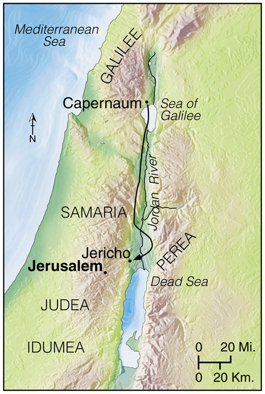 Jesus Travels toward Jerusalem