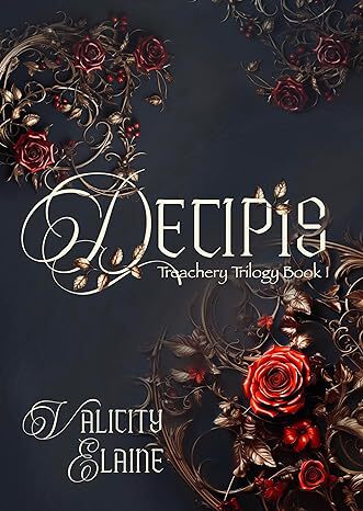 A book cover with roses and text  Description automatically generated