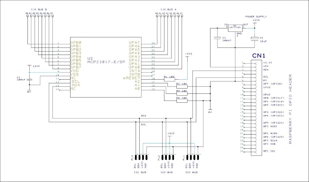 The I2C port expander circuit