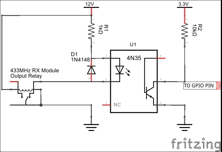 The receiver wiring diagram