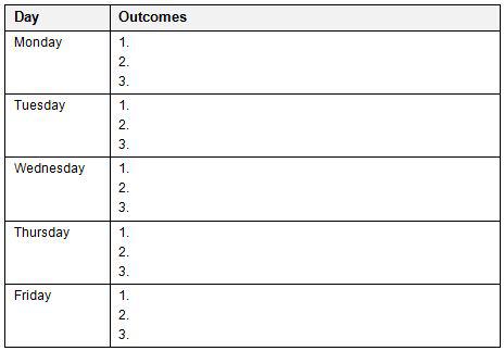 Template – Weekly Planner