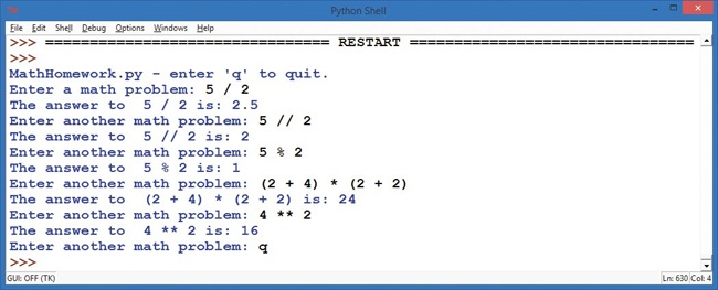 Python tackles your math homework.