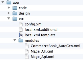 Location of module definition XML file