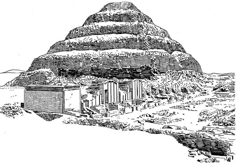 La piramide a gradoni di Djoser, Saqqara.