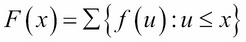 Cumulative distributions