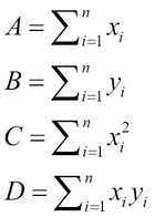 Computing the regression coefficients