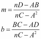 Computing the regression coefficients