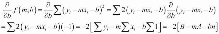 Computing the regression coefficients