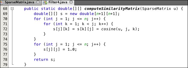 Large sparse matrices