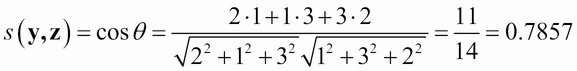 Cosine similarity