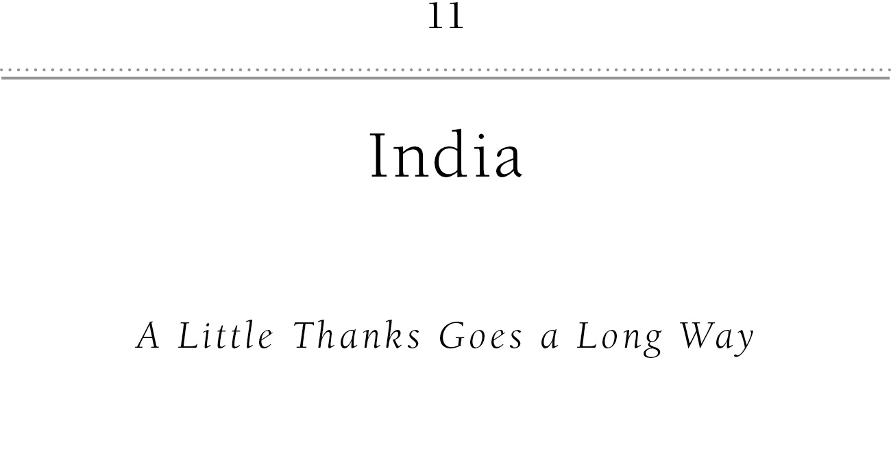 11 India A Little Thanks Goes a Long Way