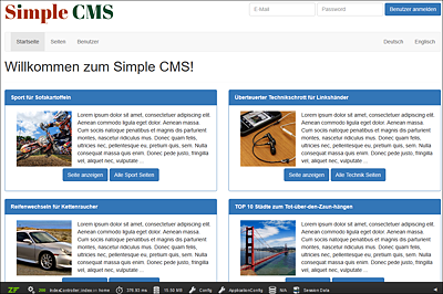 Übungsanwendung »Simple CMS«