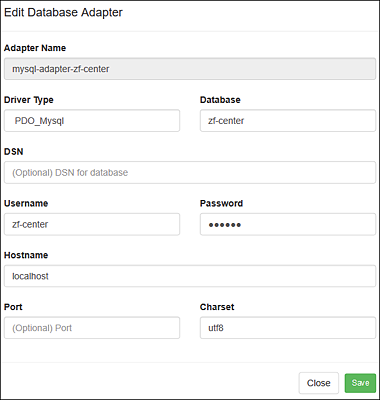 Datenbankadapter in Apigility konfigurieren