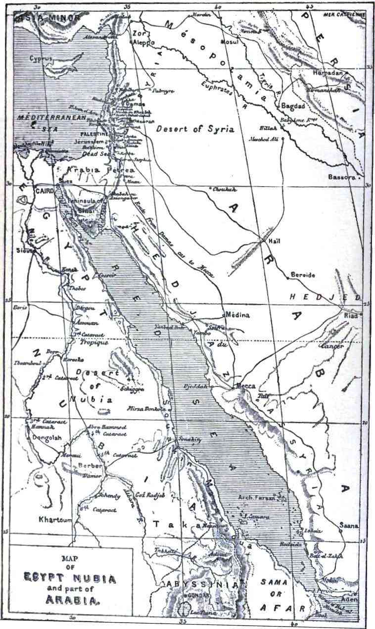 Map of Egypt, Nubia, and part of Arabia