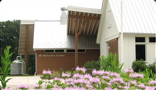 A Rain Barrel Collection System Used at Ryerson Woods Welcome Center, Lake County (Illinois) Forest Preserve District