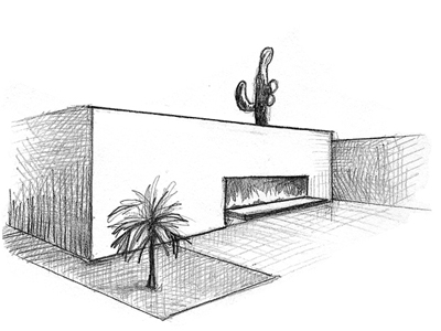 fireplace sketch