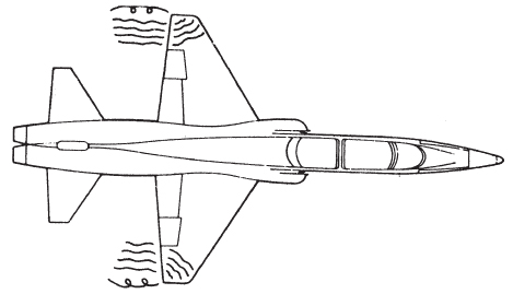 A schematic diagram for swept wings stalling at tips first.