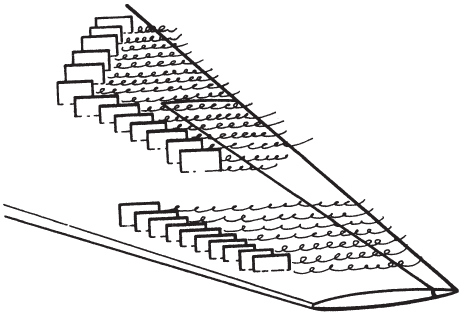 A schematic diagram for vortex generators.