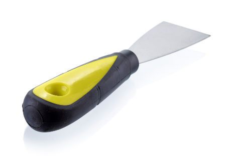 Use your metal hand-scraper to remove unwanted mortar or tile adhesive