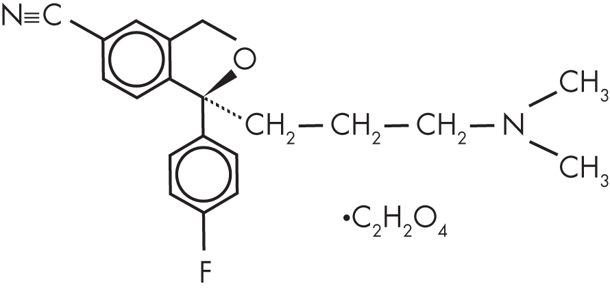 FIGURE 14–2. Chemical structure of escitalopram oxalate.