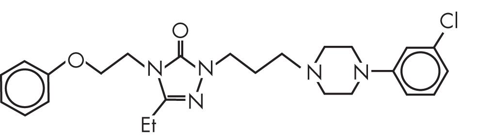 FIGURE 15–2. Chemical structure of nefazodone.