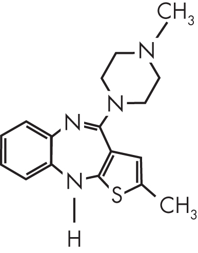 FIGURE 26–1. Chemical structure of olanzapine.