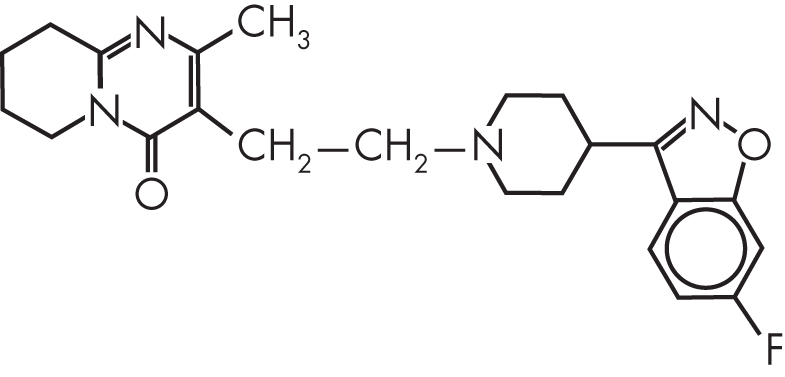 FIGURE 28–1. Chemical structure of risperidone.