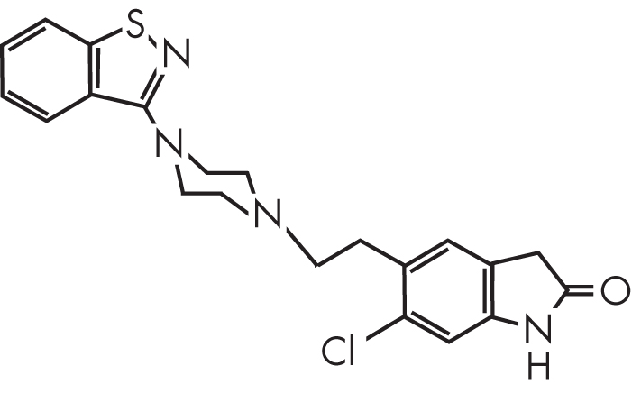 FIGURE 30–1. Chemical structure of ziprasidone.