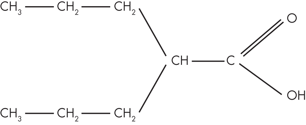 FIGURE 37–1. Chemical structure of valproic acid.