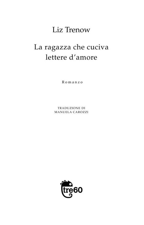 Frontespizio La ragazza che cuciva lettere d'amore