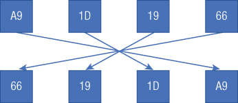 Schematic illustration for visualizing Internal Byte Order.