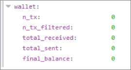 Snapshot illustration of totals from the whole wallet.