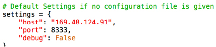 Snapshot illustration for changing the IP address to the target node.