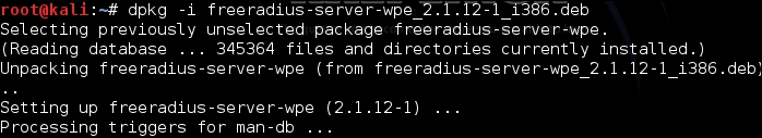 Setting up FreeRADIUS-WPE