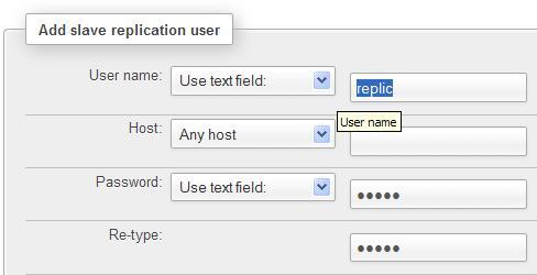 Master server configuration