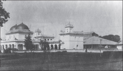 The gold covered domes of Shri Shri Govindaji Temple of the Royal Palace.